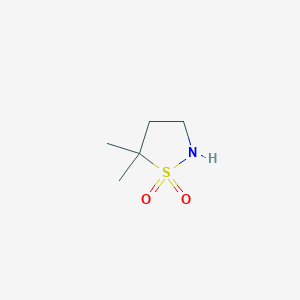 molecular formula C5H11NO2S B2796815 5,5-Dimethylisothiazolidine 1,1-dioxide CAS No. 1487500-98-0