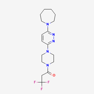 molecular formula C17H24F3N5O B2796817 1-(4-(6-(Azepan-1-yl)pyridazin-3-yl)piperazin-1-yl)-3,3,3-trifluoropropan-1-one CAS No. 2329451-19-4