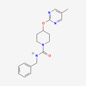molecular formula C18H22N4O2 B2796819 N-Benzyl-4-(5-methylpyrimidin-2-yl)oxypiperidine-1-carboxamide CAS No. 2380059-81-2