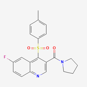 (6-Fluoro-4-tosylquinolin-3-yl)(pyrrolidin-1-yl)methanone