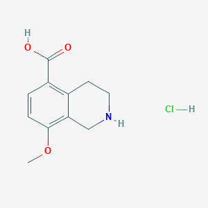 molecular formula C11H14ClNO3 B2796844 8-甲氧基-1,2,3,4-四氢异喹啉-5-羧酸盐酸盐 CAS No. 2094163-63-8