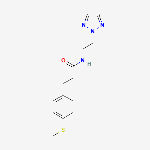 molecular formula C14H18N4OS B2796851 N-(2-(2H-1,2,3-三唑-2-基)乙基)-3-(4-(甲硫基)苯基)丙酰胺 CAS No. 2097922-60-4