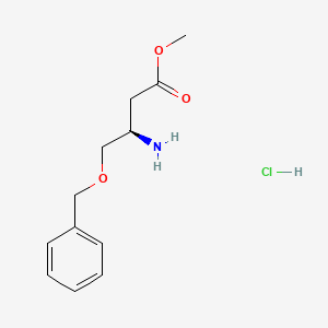 molecular formula C12H18ClNO3 B2796864 甲基(3R)-3-氨基-4-(苄氧基)丁酸酯盐酸盐 CAS No. 1352824-66-8