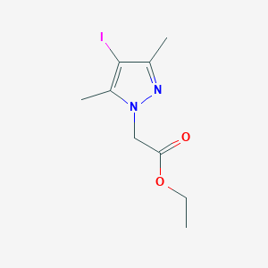 molecular formula C9H13IN2O2 B2796872 ethyl (4-iodo-3,5-dimethyl-1H-pyrazol-1-yl)acetate CAS No. 10199-60-7; 1158314-64-7