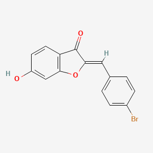 molecular formula C15H9BrO3 B2796879 (2Z)-2-[(4-bromophenyl)methylidene]-6-hydroxy-1-benzofuran-3-one CAS No. 139276-15-6
