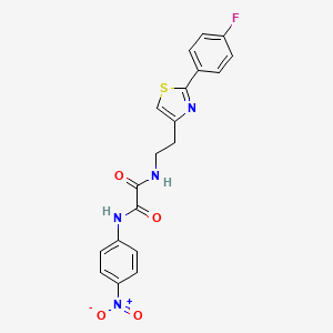 molecular formula C19H15FN4O4S B2796884 N1-(2-(2-(4-氟苯基)噻唑-4-基)乙基)-N2-(4-硝基苯基)草酰胺 CAS No. 897452-89-0
