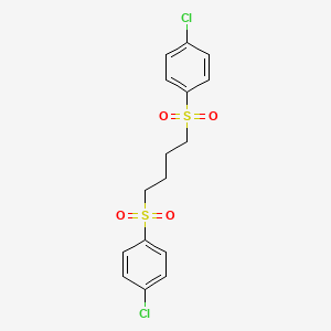 molecular formula C16H16Cl2O4S2 B2796887 1-氯-4-[4-(4-氯苯基)磺酰丁基磺酰]苯 CAS No. 145917-53-9
