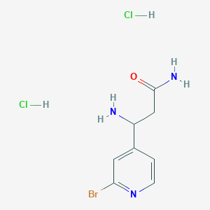 3-Amino-3-(2-bromopyridin-4-yl)propanamide;dihydrochloride
