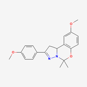 9-Methoxy-2-(4-methoxyphenyl)-5,5-dimethyl-1,10b-dihydropyrazolo[1,5-c][1,3]benzoxazine