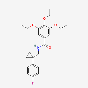 molecular formula C23H28FNO4 B2796892 3,4,5-triethoxy-N-((1-(4-fluorophenyl)cyclopropyl)methyl)benzamide CAS No. 1049435-17-7