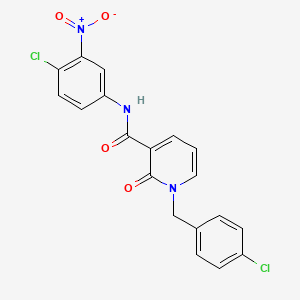 molecular formula C19H13Cl2N3O4 B2796899 N-(4-chloro-3-nitrophenyl)-1-(4-chlorobenzyl)-2-oxo-1,2-dihydropyridine-3-carboxamide CAS No. 941952-28-9