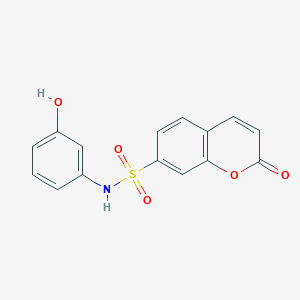 molecular formula C15H11NO5S B2796902 N-(3-hydroxyphenyl)-2-oxo-2H-chromene-7-sulfonamide CAS No. 2380182-84-1
