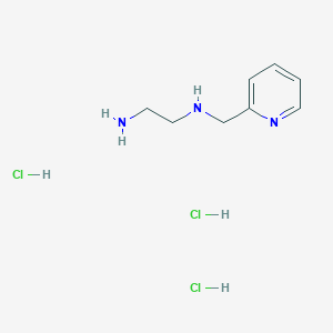 molecular formula C8H16Cl3N3 B2796904 N'-(Pyridin-2-ylmethyl)ethane-1,2-diamine;trihydrochloride CAS No. 10605-28-4