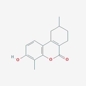 molecular formula C15H16O3 B2796911 3-hydroxy-4,9-dimethyl-7,8,9,10-tetrahydro-6H-benzo[c]chromen-6-one CAS No. 670245-24-6