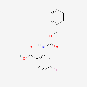 molecular formula C16H14FNO4 B2796915 4-Fluoro-5-methyl-2-(phenylmethoxycarbonylamino)benzoic acid CAS No. 2248392-49-4