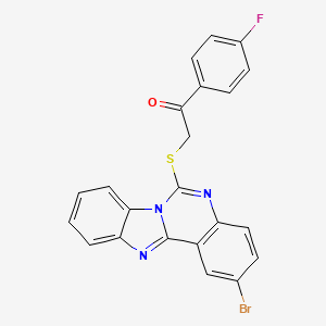 2-(2-Bromobenzimidazolo[1,2-c]quinazolin-6-yl)sulfanyl-1-(4-fluorophenyl)ethanone