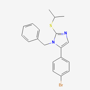 molecular formula C19H19BrN2S B2796924 1-benzyl-5-(4-bromophenyl)-2-(isopropylthio)-1H-imidazole CAS No. 1207002-92-3