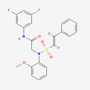 molecular formula C23H20F2N2O4S B2796927 N-(3,5-difluorophenyl)-2-(2-methoxy-N-[(E)-2-phenylethenyl]sulfonylanilino)acetamide CAS No. 1030746-14-5