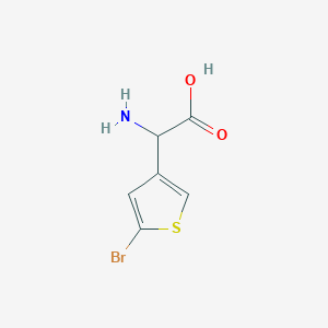 molecular formula C6H6BrNO2S B2796935 2-氨基-2-(5-溴噻吩-3-基)乙酸 CAS No. 1513560-48-9