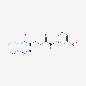 molecular formula C17H16N4O3 B2796938 N-(3-methoxyphenyl)-3-(4-oxo-1,2,3-benzotriazin-3-yl)propanamide CAS No. 880810-68-4