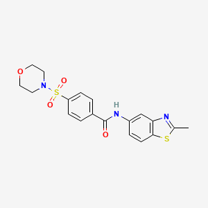 molecular formula C19H19N3O4S2 B2796941 N-(2-甲基苯并[d]噻唑-5-基)-4-(吗啉磺酰基)苯甲酰胺 CAS No. 330466-05-2