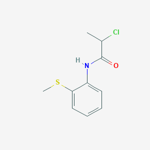 molecular formula C10H12ClNOS B2796957 2-氯-N-[2-(甲硫基)苯基]丙酰胺 CAS No. 743444-42-0