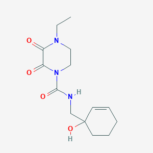molecular formula C14H21N3O4 B2796977 4-ethyl-N-[(1-hydroxycyclohex-2-en-1-yl)methyl]-2,3-dioxopiperazine-1-carboxamide CAS No. 2097862-37-6