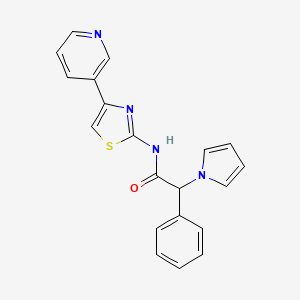 2-phenyl-N-(4-(pyridin-3-yl)thiazol-2-yl)-2-(1H-pyrrol-1-yl)acetamide