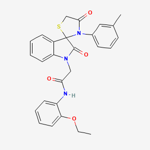 molecular formula C27H25N3O4S B2796990 N-(2-ethoxyphenyl)-2-[3'-(3-methylphenyl)-2,4'-dioxo-1,2-dihydrospiro[indole-3,2'-[1,3]thiazolidine]-1-yl]acetamide CAS No. 894547-55-8