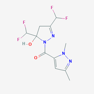 3,5-bis(difluoromethyl)-1-[(1,3-dimethyl-1H-pyrazol-5-yl)carbonyl]-4,5-dihydro-1H-pyrazol-5-ol