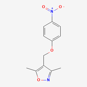 molecular formula C12H12N2O4 B2797004 3,5-Dimethyl-4-[(4-nitrophenoxy)methyl]isoxazole CAS No. 951923-68-5