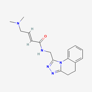 molecular formula C17H21N5O B2797006 (E)-N-(4,5-Dihydro-[1,2,4]triazolo[4,3-a]quinolin-1-ylmethyl)-4-(dimethylamino)but-2-enamide CAS No. 2411336-93-9