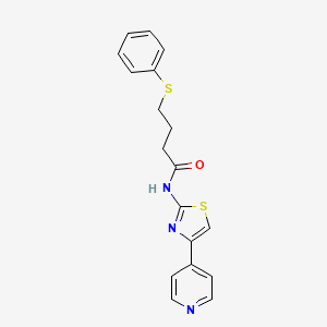 4-phenylsulfanyl-N-(4-pyridin-4-yl-1,3-thiazol-2-yl)butanamide