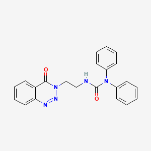 molecular formula C22H19N5O2 B2797016 3-(2-(4-oxobenzo[d][1,2,3]triazin-3(4H)-yl)ethyl)-1,1-diphenylurea CAS No. 2034417-22-4