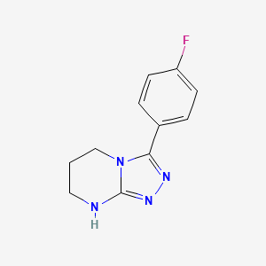 molecular formula C11H11FN4 B2797022 3-(4-氟苯基)-5H,6H,7H,8H-[1,2,4]三唑并[4,3-a]嘧啶 CAS No. 1448855-47-7
