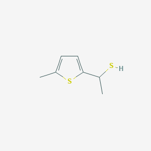 molecular formula C7H10S2 B2797028 1-(5-Methylthiophen-2-yl)ethane-1-thiol CAS No. 1092299-34-7