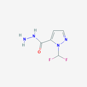 molecular formula C5H6F2N4O B2797037 1-(difluoromethyl)-1H-pyrazole-5-carbohydrazide CAS No. 1002032-57-6