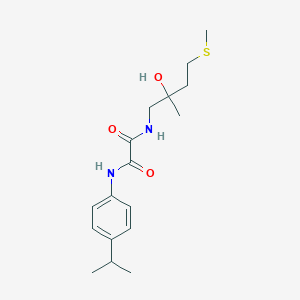 molecular formula C17H26N2O3S B2797047 N1-(2-hydroxy-2-methyl-4-(methylthio)butyl)-N2-(4-isopropylphenyl)oxalamide CAS No. 1396871-13-8