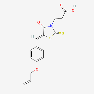 (Z)-3-(5-(4-(allyloxy)benzylidene)-4-oxo-2-thioxothiazolidin-3-yl)propanoic acid