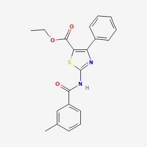 molecular formula C20H18N2O3S B2797056 Ethyl 2-(3-methylbenzamido)-4-phenylthiazole-5-carboxylate CAS No. 312604-95-8