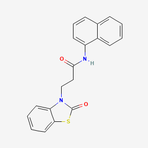 molecular formula C20H16N2O2S B2797071 N-naphthalen-1-yl-3-(2-oxo-1,3-benzothiazol-3-yl)propanamide CAS No. 853751-87-8