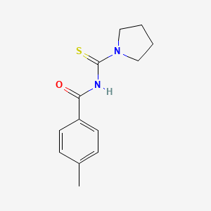 molecular formula C13H16N2OS B2797078 4-甲基-N-(吡咯烷-1-基羰硫)苯甲酰胺 CAS No. 73077-34-6