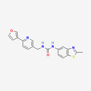 molecular formula C19H16N4O2S B2797084 1-((6-(Furan-3-yl)pyridin-3-yl)methyl)-3-(2-methylbenzo[d]thiazol-5-yl)urea CAS No. 2034311-12-9