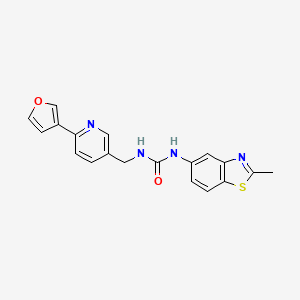 molecular formula C19H16N4O2S B2797084 1-((6-(呋喃-3-基)吡啶-3-基)甲基)-3-(2-甲基苯并[d]噻唑-5-基)脲 CAS No. 2034311-12-9