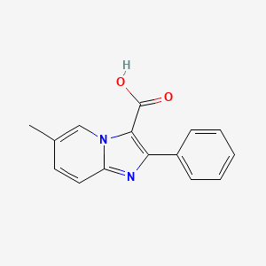 molecular formula C15H12N2O2 B2797087 6-Methyl-2-phenylimidazo[1,2-a]pyridine-3-carboxylic acid CAS No. 123533-42-6