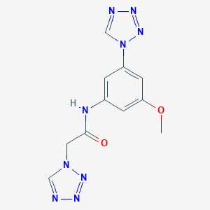 molecular formula C11H11N9O2 B279709 N-[3-methoxy-5-(1H-tetrazol-1-yl)phenyl]-2-(1H-tetrazol-1-yl)acetamide 