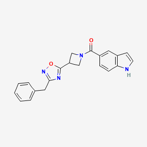 (3-(3-benzyl-1,2,4-oxadiazol-5-yl)azetidin-1-yl)(1H-indol-5-yl)methanone