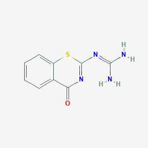 molecular formula C9H8N4OS B2797093 N-(4-oxo-4H-1,3-benzothiazin-2-yl)guanidine CAS No. 92432-91-2