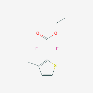 molecular formula C9H10F2O2S B2797096 乙酸2,2-二氟-2-(3-甲基噻吩-2-基)乙酯 CAS No. 1535415-75-8