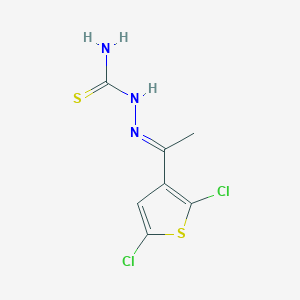 molecular formula C7H7Cl2N3S2 B2797101 [(E)-[1-(2,5-dichlorothiophen-3-yl)ethylidene]amino]thiourea CAS No. 866149-92-0